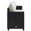 vidaXL PE Rattan 78.7x20.7in UV-Resistant Sun Lounger in Black