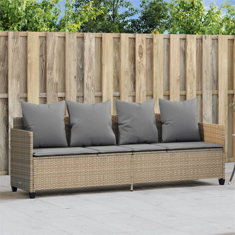 vidaXL Sun Lounger in Beige and Light Gray