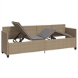 vidaXL Sun Lounger in Beige and Light Gray