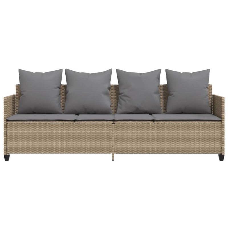 vidaXL Sun Lounger in Beige and Light Gray