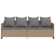 vidaXL Sun Lounger in Beige and Light Gray