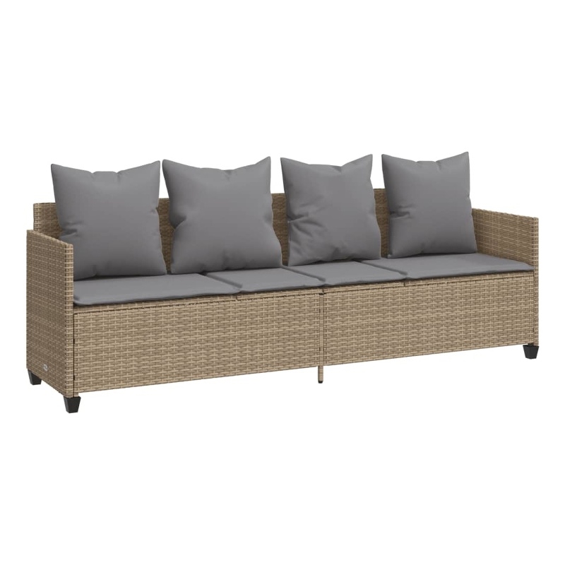vidaXL Sun Lounger in Beige and Light Gray