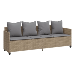vidaXL Sun Lounger in Beige and Light Gray