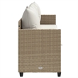 vidaXL PE Rattan Steel Sun Lounger in Beige