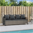 vidaXL Poly Rattan 78.7x21.7x27.4in Sun Lounger in Gray