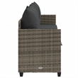 vidaXL Poly Rattan 78.7x21.7x27.4in Sun Lounger in Gray