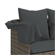 vidaXL Poly Rattan 78.7x21.7x27.4in Sun Lounger in Gray