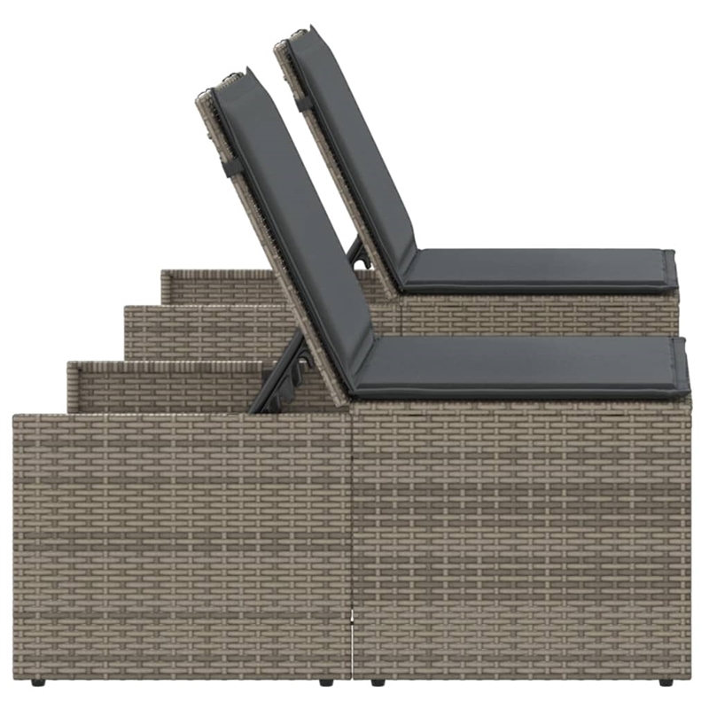 vidaXL Sun Lounger in Gray