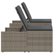 vidaXL Sun Lounger in Gray