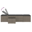 vidaXL Sun Lounger in Gray