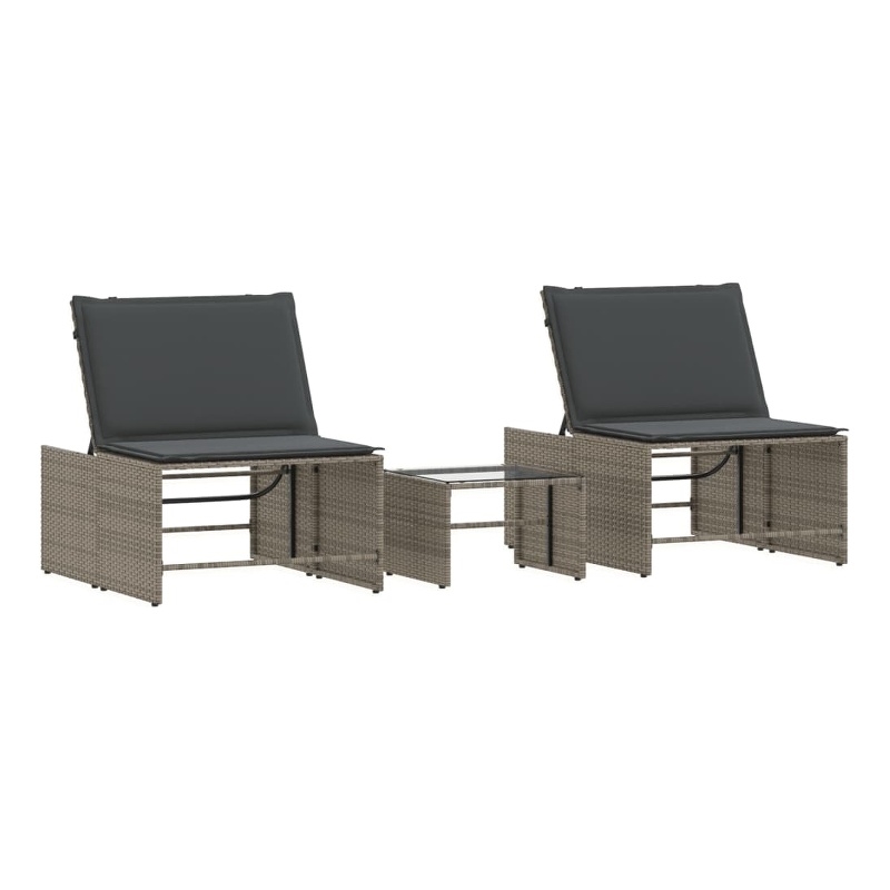 vidaXL Sun Lounger in Gray