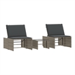 vidaXL Sun Lounger in Gray