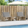 vidaXL Sun Lounger in Beige and Light Gray