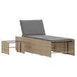 vidaXL Sun Lounger in Beige and Light Gray