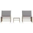 vidaXL Sun Lounger in Beige and Light Gray