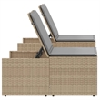 vidaXL Sun Lounger in Beige and Light Gray