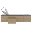 vidaXL Sun Lounger in Beige and Light Gray