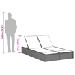 vidaXL Patio Double Sun Lounger in Brown and Red