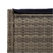 vidaXL Patio Double Sun Lounger in Gray and Navy Blue