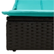 vidaXL Poly Rattan Double Sun Lounger w/ Cushions in Black