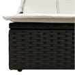 vidaXL Double Sun Lounger in Black and Cream White