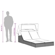vidaXL Double Sun Lounger in Black and Cream White