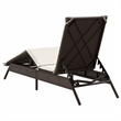 vidaXL PE Rattan Adjustable Sun Lounger w/ Footrests in Brown