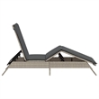 vidaXL Poly Rattan 78.7x23.2x33.5in Sun Lounger in Light Gray