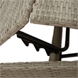 vidaXL Poly Rattan 78.7x23.2x33.5in Sun Lounger in Light Gray