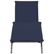vidaXL Patio PE Rattan Extra Long Sun Lounger w/ Footrests in Gray