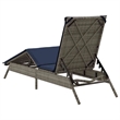 vidaXL Patio PE Rattan Extra Long Sun Lounger w/ Footrests in Gray
