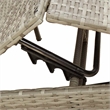 vidaXL Patio PE Rattan Extra Long Sun Lounger w/ Footrests in Gray