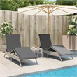 vidaXL PE Rattan Standard Sun Lounger Set (2 pcs) in Light Gray