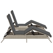 vidaXL PE Rattan Standard Sun Lounger Set (2 pcs) in Light Gray