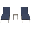 vidaXL PE Rattan Sun Lounger w/ Footrests in Gray
