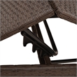 vidaXL PE Rattan Steel Foam Sun Lounger in Brown