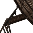 vidaXL PE Rattan Steel Foam Sun Lounger in Brown