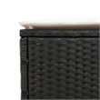 vidaXL PE Rattan Full Size Sun Lounger w/ Backrest in Black
