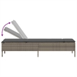 vidaXL Poly Rattan Standard Sun Lounger w/ Armrests in Gray