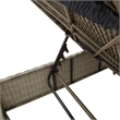vidaXL Poly Rattan Standard Sun Lounger w/ Armrests in Gray