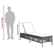 vidaXL PE Rattan Steel Extra Long Sun Lounger in Light Gray