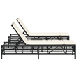 vidaXL PE Rattan Large Sun Lounger Set (3 pcs) w/ Armrests in Black