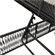 vidaXL PE Rattan Large Sun Lounger Set (3 pcs) w/ Armrests in Black