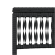 vidaXL PE Rattan Large Sun Lounger Set (3 pcs) w/ Armrests in Black