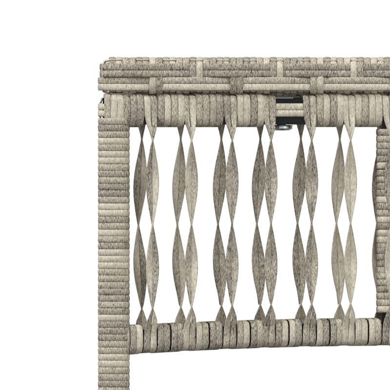vidaXL PE Rattan Sun Lounger Set (3 pcs) in Light Gray and Dark Gray