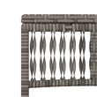 vidaXL Patio PE Rattan Steel Standard Sun Lounger in Gray