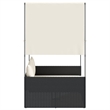 vidaXL Double Sun Lounger in Black and Cream White