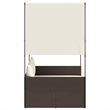 vidaXL Double Sun Lounger in Brown and Cream White