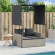 vidaXL Double Sun Lounger in Light Gray