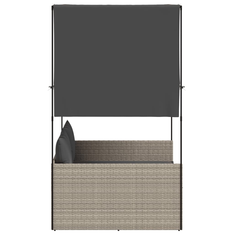vidaXL Double Sun Lounger in Light Gray